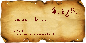 Hausner Éva névjegykártya