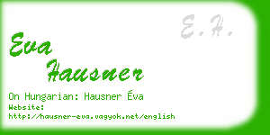 eva hausner business card